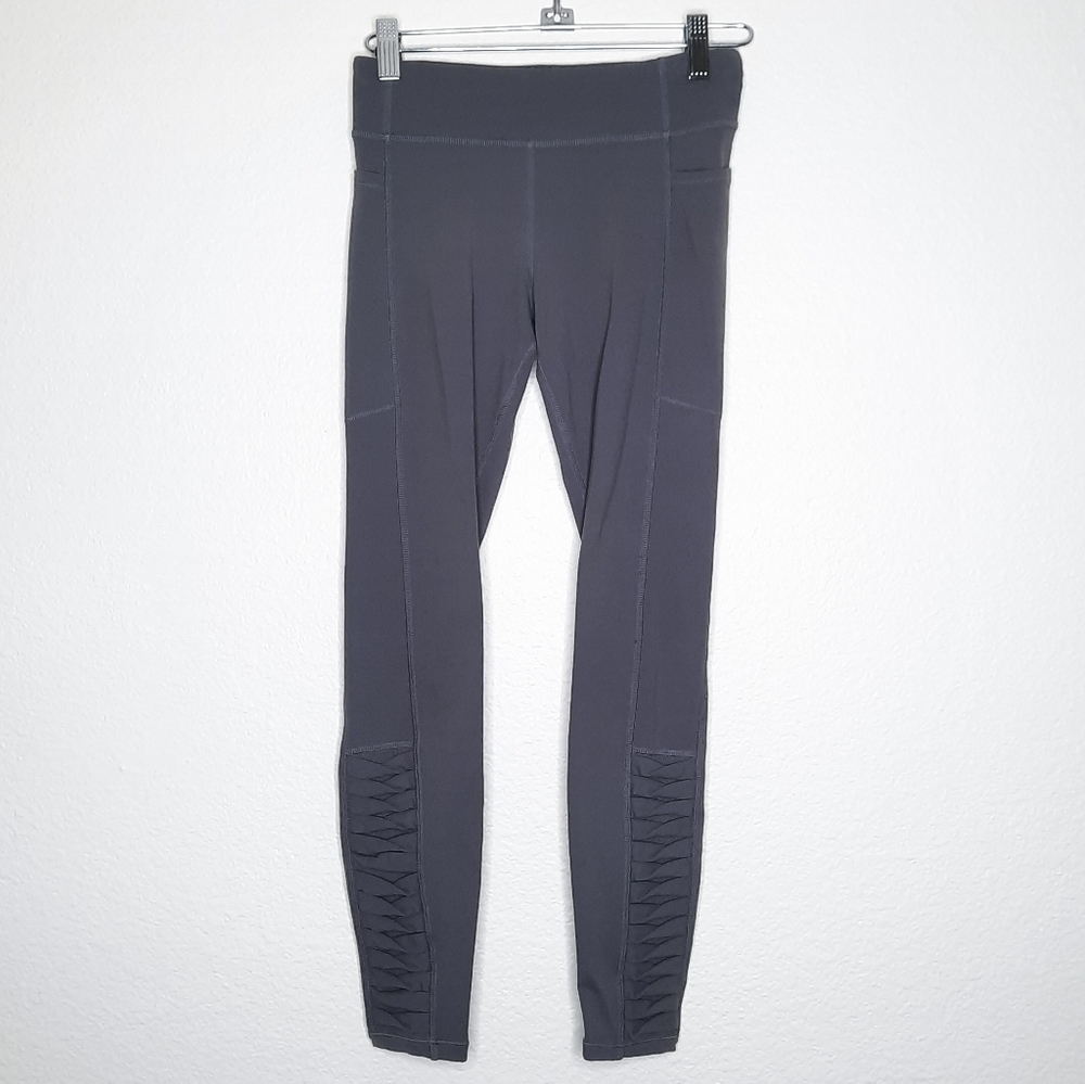 Athleta Girls Gray Full Length Active Leggings 12 L